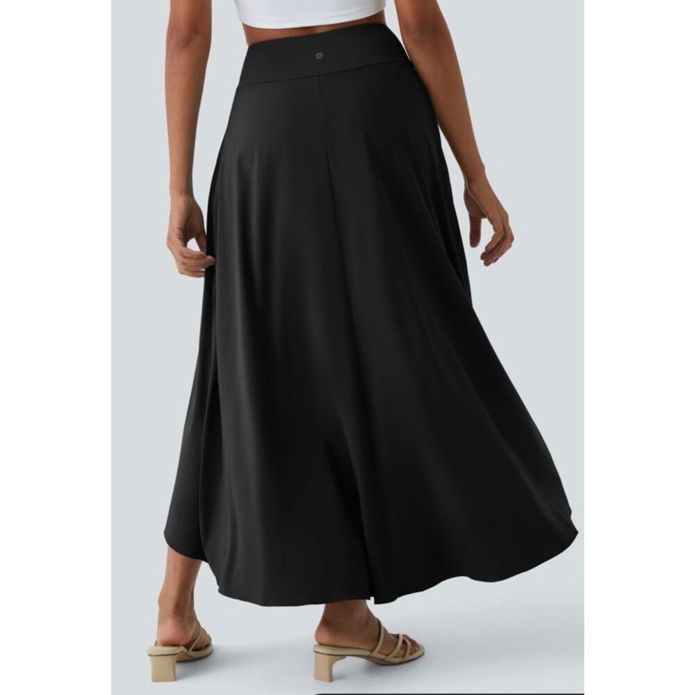 Halara Breezeful High Waisted High Low Ruffle 2-in-1 Flowy Maxi Skirt L NWT - Picture 2 of 12